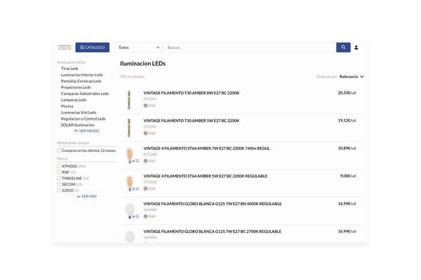 e-commerce product list for nou grup