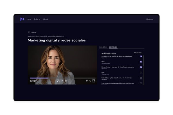 pantalla de curso de magistral
