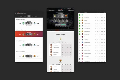 diverses pantalles del live d'acb
