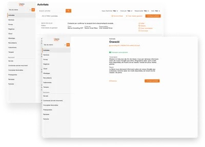Babià One: activitat amb transcripció i resum per IA