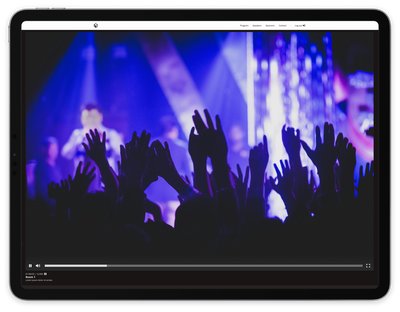 pantalla de reproducción de video de Square One Media Hub