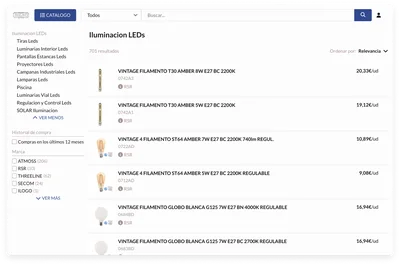 listado de productos del ecommerce para nou grup