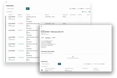 Quiralis: facturación y autorizaciones vinculadas
